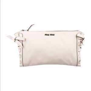 Miu Miu Leather Zip Clutch